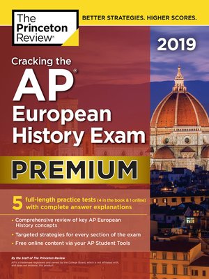 cover image of Cracking the AP European History Exam 2019, Premium Edition